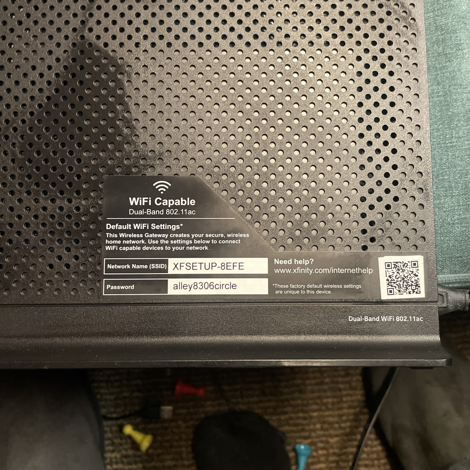 Xfinity Arris TG1682G Dual Band WiFi Telephone Cable Modem With Cords