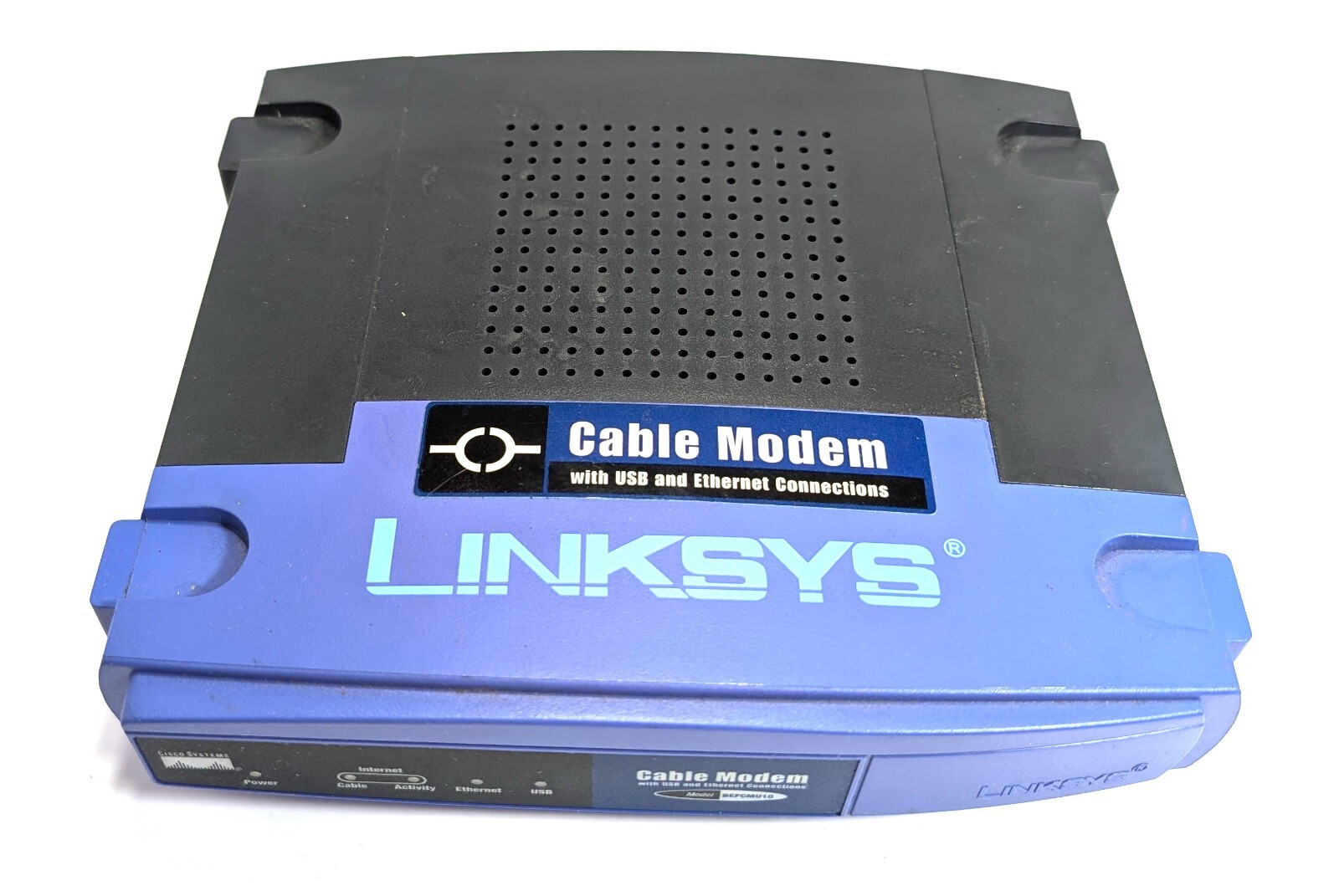 Linksys BEFCMU10 v3 Cable Modem Tested Working No Power Cord Parts As-Is