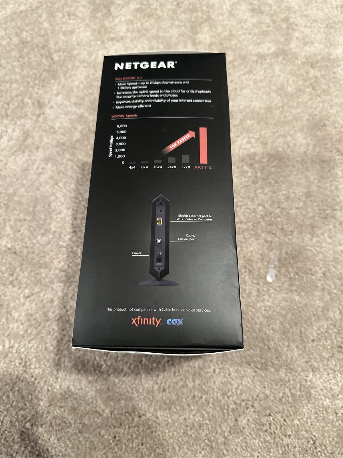 NETGEAR CM1000 Wired-Ethernet (RJ-45) Cable – CM1000100NAS (Black)