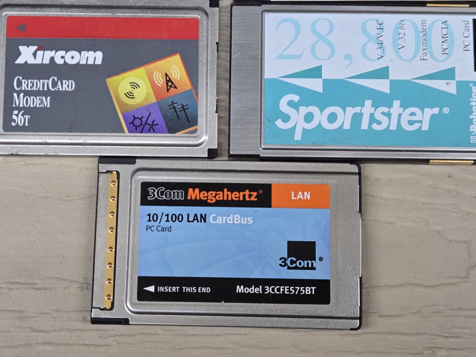 LOT Of 7 3Com & Others PCMCIA Megahertz PC Card Modem xjack connector FREE SHIP