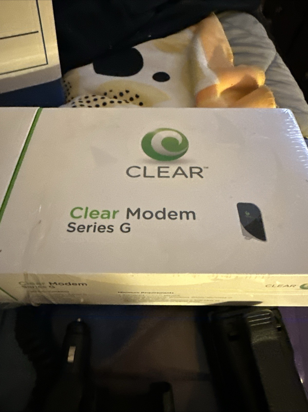 2 Clear Modem with Wifi Model# WIXFBR-117 w/Power Adapter One Missing Power