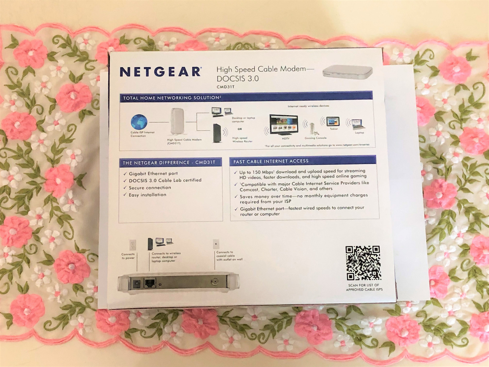 NETGEAR CMD31T-100NAS High Speed Cable Modem (Up to 150 Mbps)