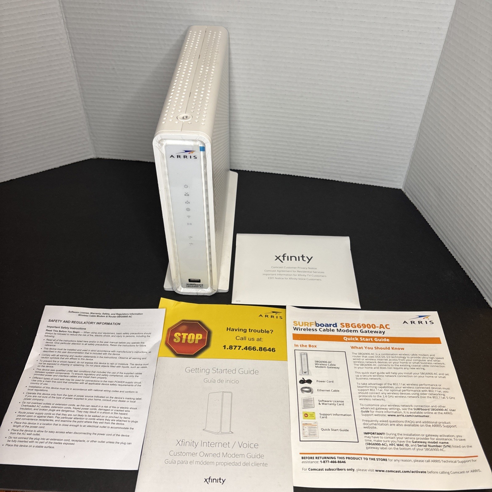 ARRIS SUFFBOARD SBG6900 -AC Docsis 3.0 Cable Mode. & Wi-Fi Router (WHITE)