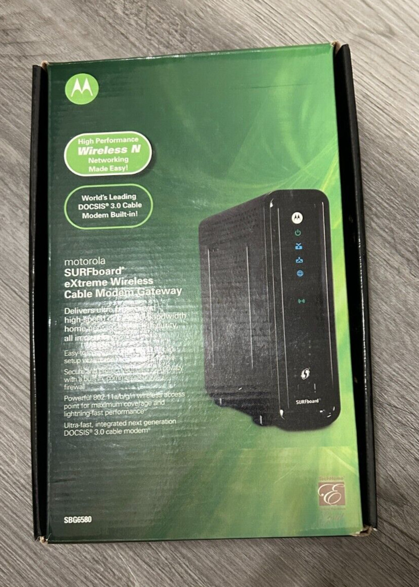 Motorola ARRIS SURFboard SBG6580 DOCSIS 3.0 Cable Modem w/ Built-in Wi-Fi Router