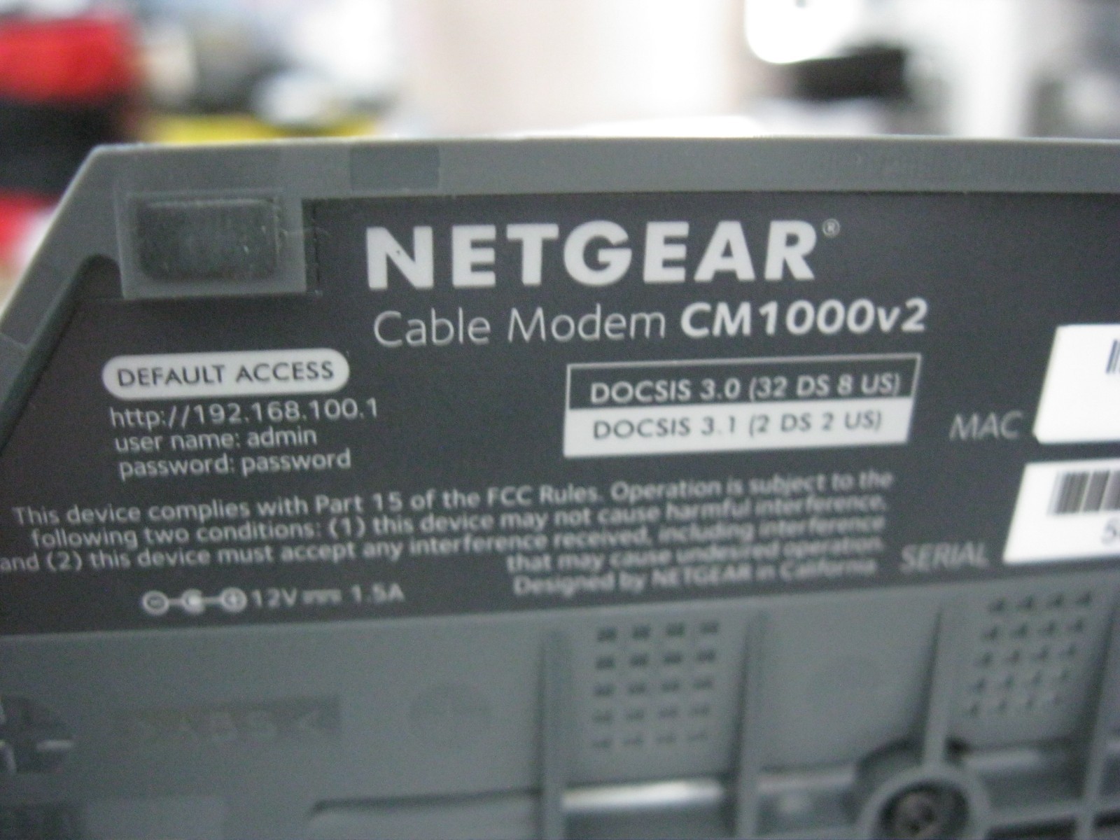 NETGEAR CM1000 v2 – DOCSIS 3.1 Cable Modem – FREE SHIPPING