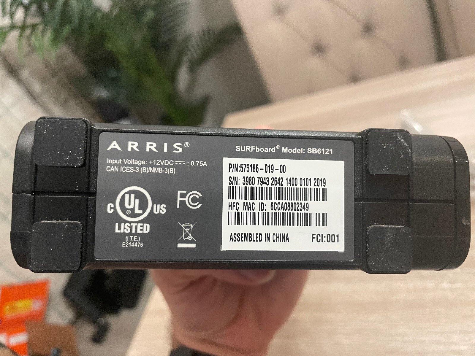 Motorola SURFboard Cable Modem SB6121 DOCSIS 3.0
