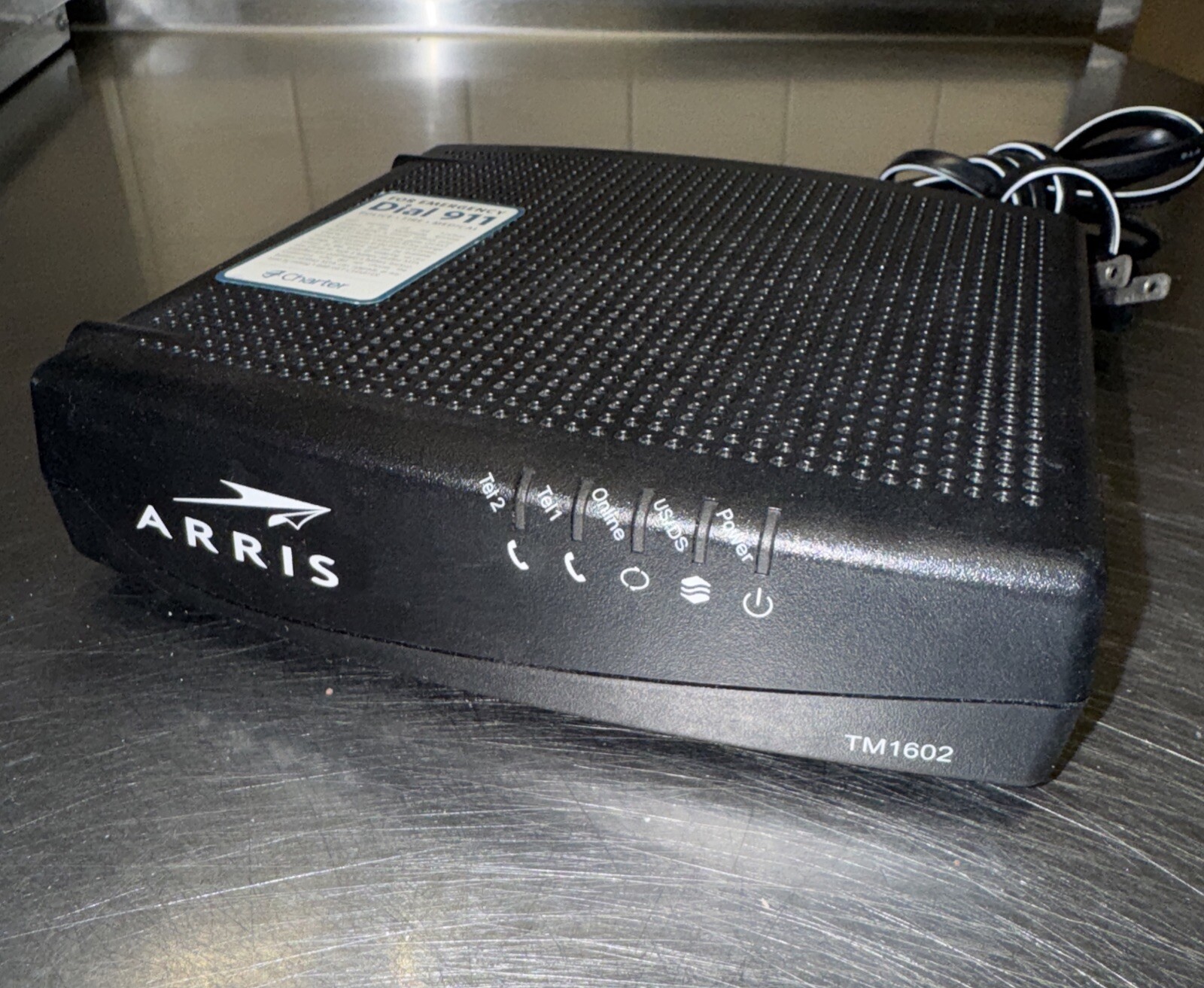 Arris TM1602A DOCSIS 3.0 Telephony Cable Modem Optimum WOW Cablevision Charter