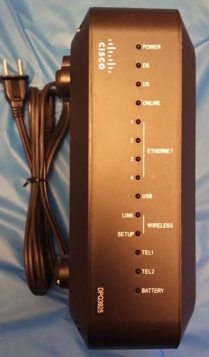 CISCO DPQ3925 8×4 DOCSIS 3.0 Wireless Gateway Modem Router with EDVA Voice