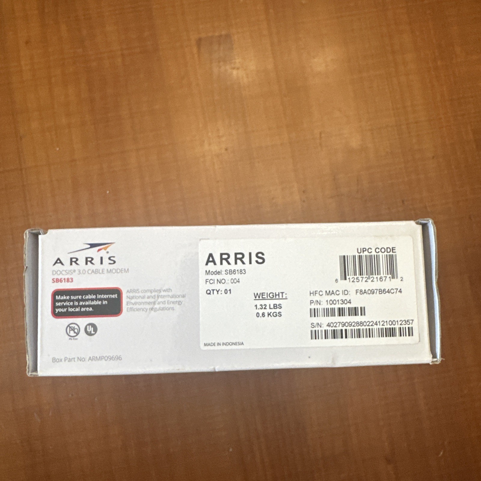 ARRIS SURFboard (16×4) DOCSIS 3.0 Cable Modem SB6183 Black 612572216712