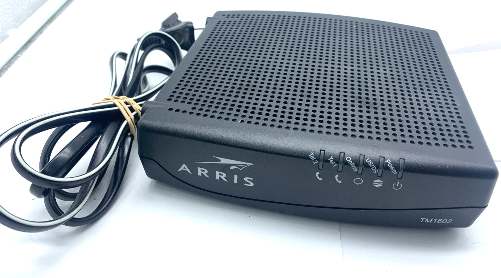 ARRIS TM1602A Cable Modem DOCSIS 3.0 with power cord – Works Good