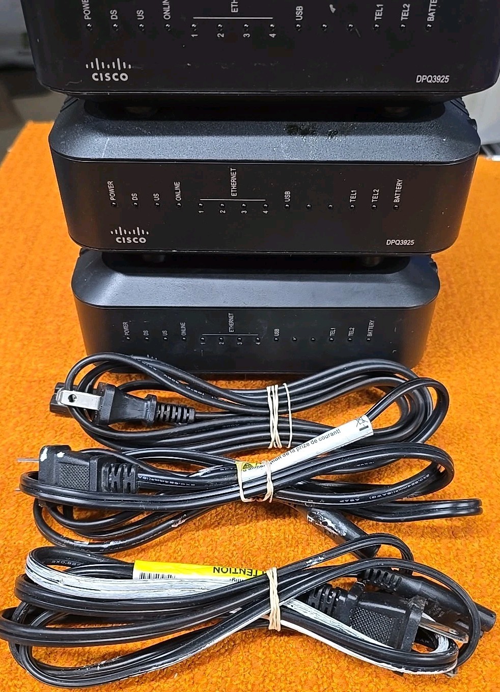 CISCO DPQ3925 8×4 LOT of 3X DOCSIS 3.0 Wireless Gateway Modem Router