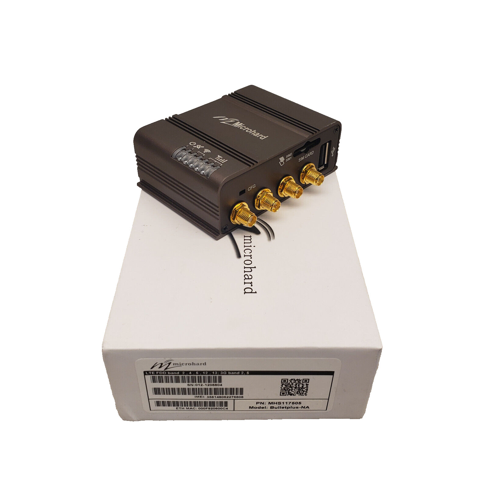 MicroHard Systems BulletPlus-NA 4G/LTE Dual Sim WiFi Ethernet & Serial Gateway