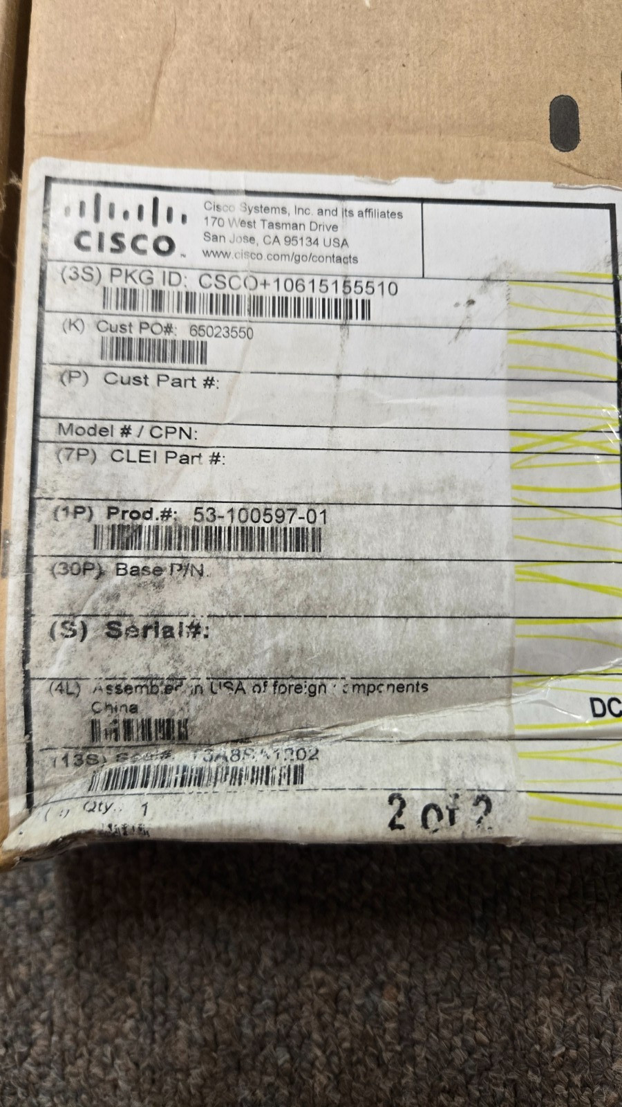 Cisco 53-100597-01 Mounting Bracket for IR829M-LTE-EA-BK9 NEW