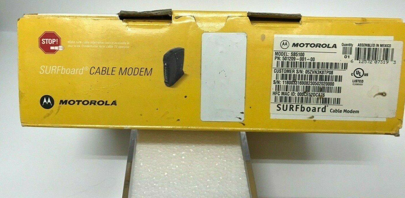 MOTOROLA Surfboard Cable Modem Model SB5100 NEW Open Box Never UsedFREE SHIPPING