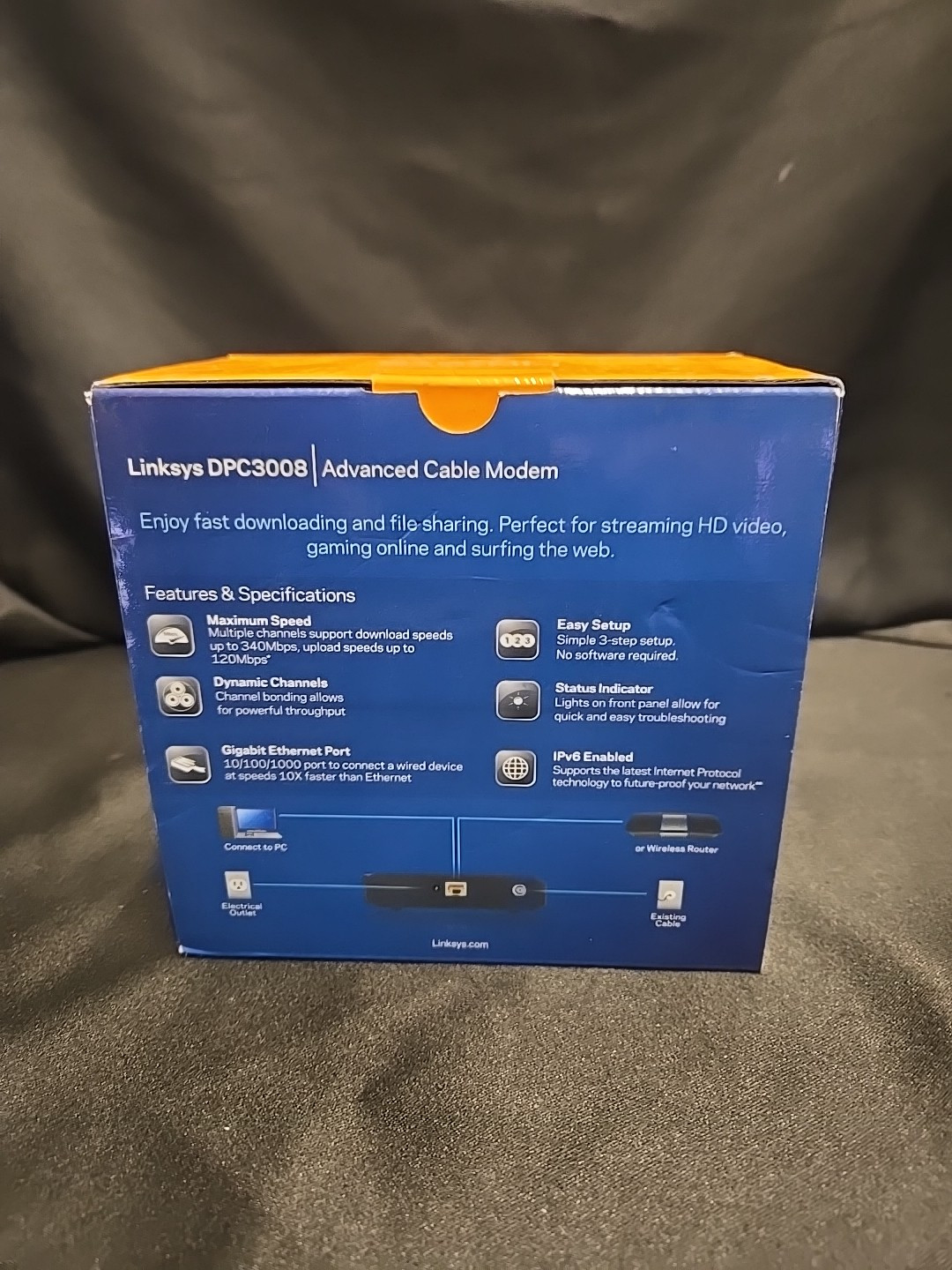 Linksys DOCSIS (DPC3008-CC) 348.16 Mbps