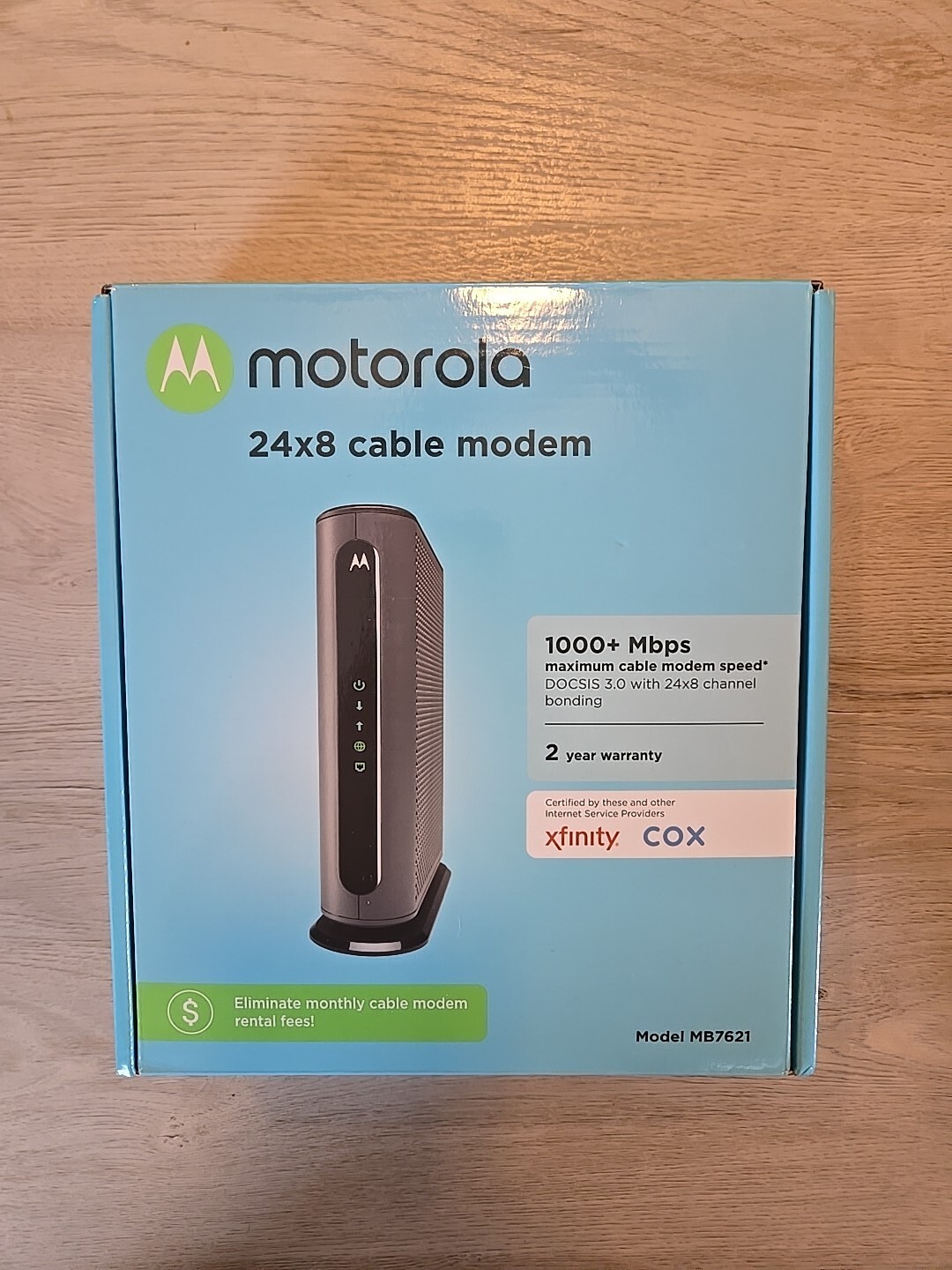 Motorola 24×8 cable modem MB7621-10 1000+ Mbps / New Open Box