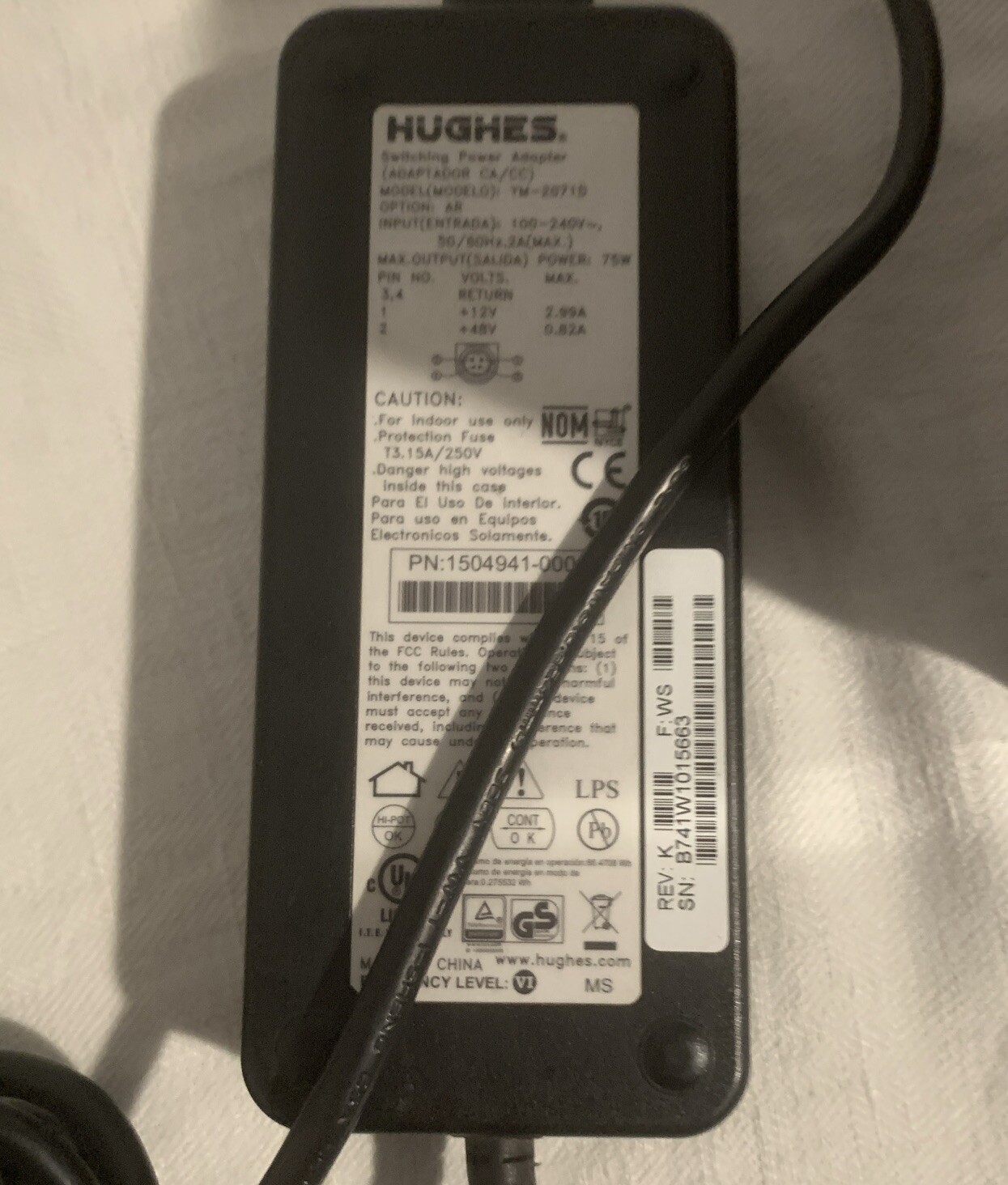 HughesNet HT2010W Satellite Internet Modem With Power Supply 1505215-0403