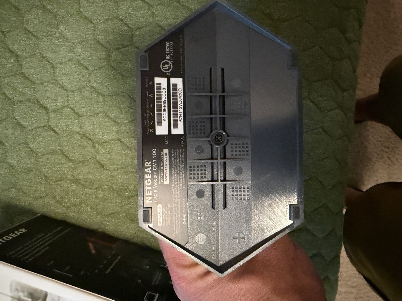 NETGEAR Nighthawk CM1100 DOCSIS 3.1 1Gbps Multi-Gig Cable Modem
