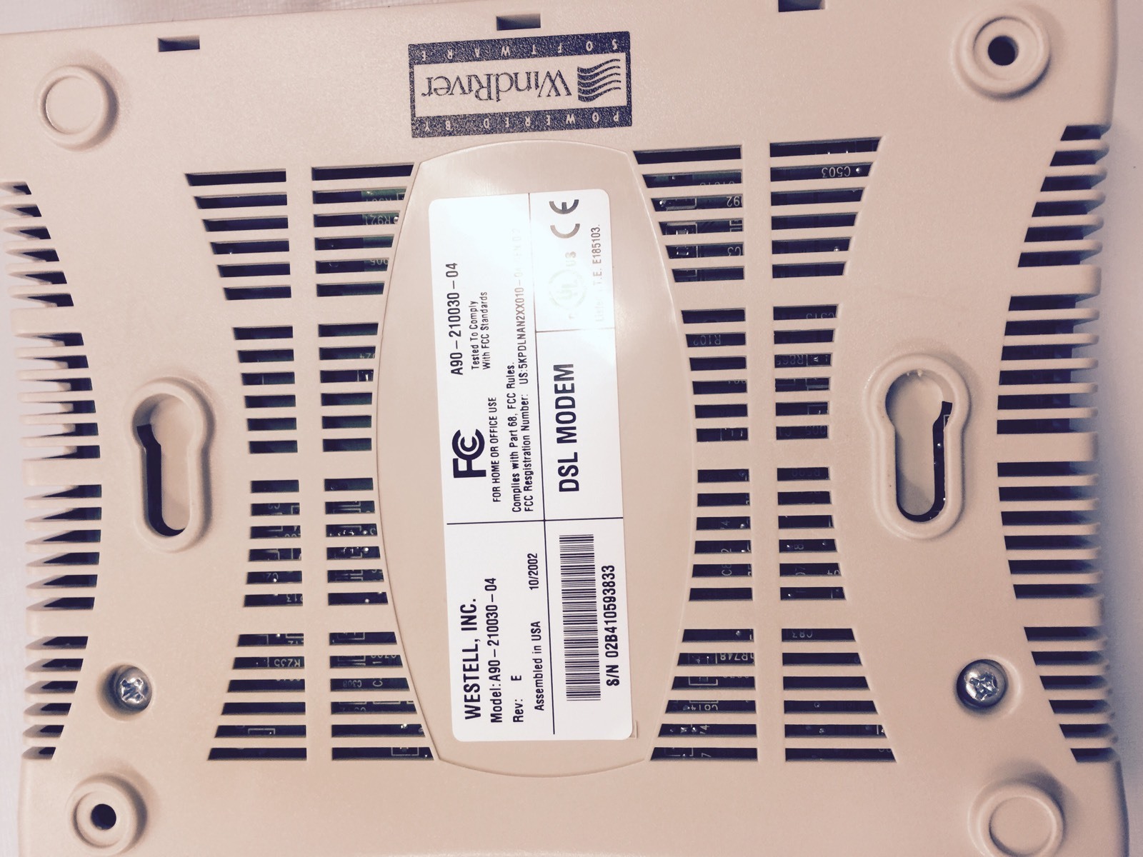 Westell WireSpeed DSL Modem Model A90-210030-04