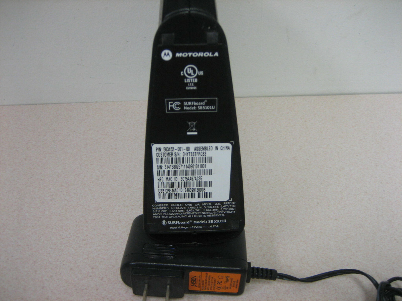 Motorola SURFboard SB5101U DOCSIS 2.0 Cable Modem