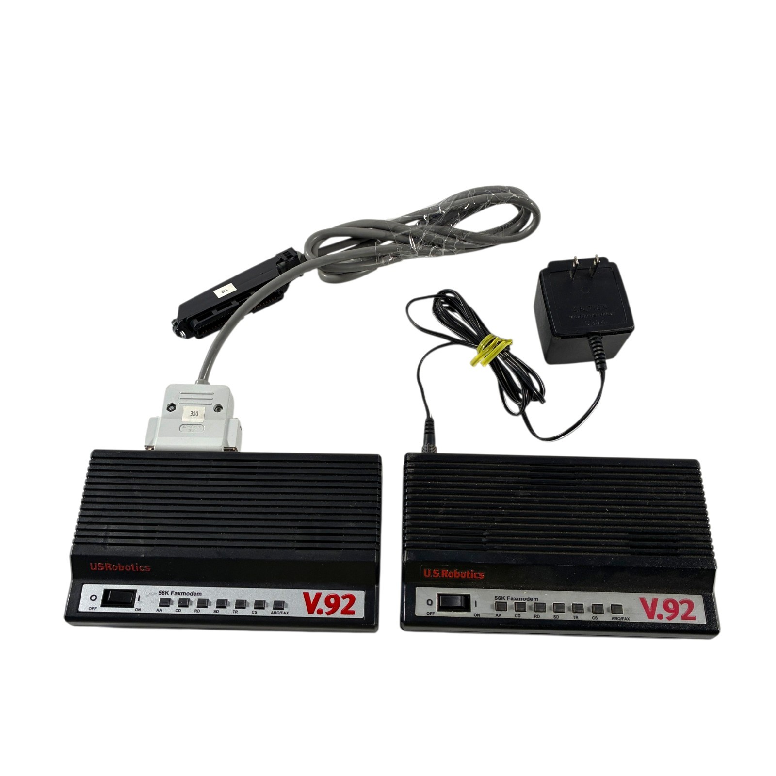 USRobotics 56K V.92 External Fax Modems Model 5686 0701 RS-232 Dial-Up Lot of 2