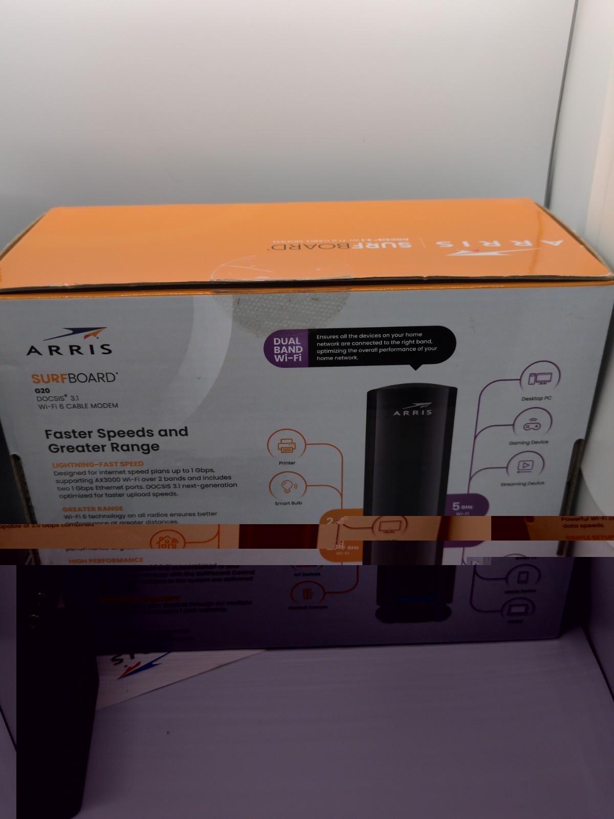 ARRIS SURFboard G20 DOCSIS 3.1 Cable Modem AX3000 ROUTER EX Condition works!