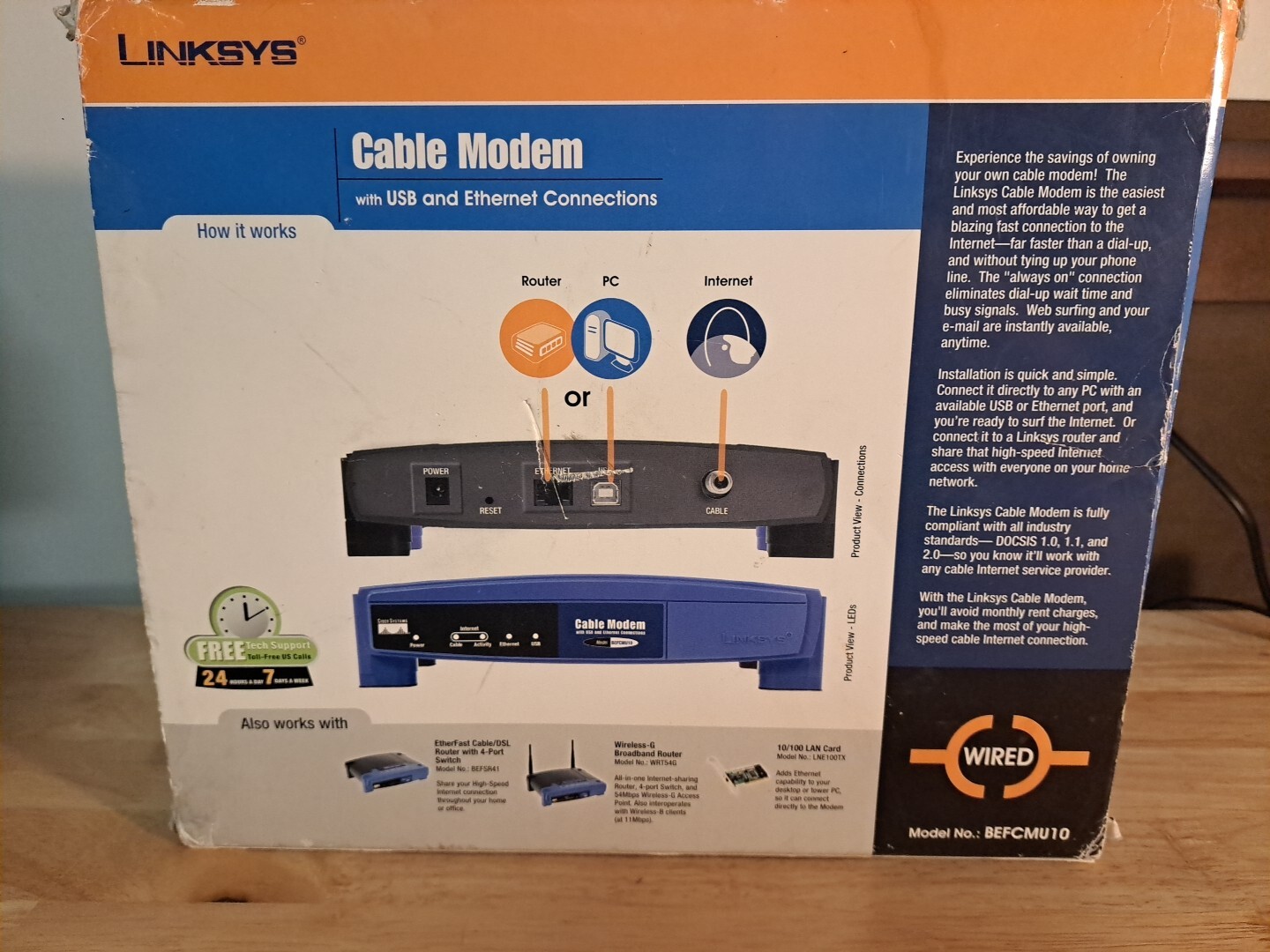 Linksys BEFCMU10 Ver. 2 42.88 Mbps New in box