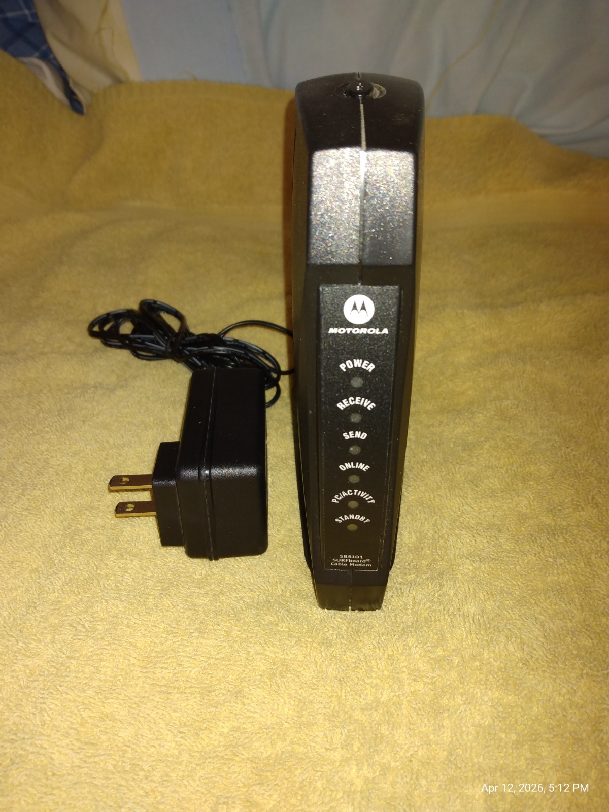 MOTOROLA SB5101 CABLE MODEM DOCSIS 2.0 WITH POWER SUPPLY