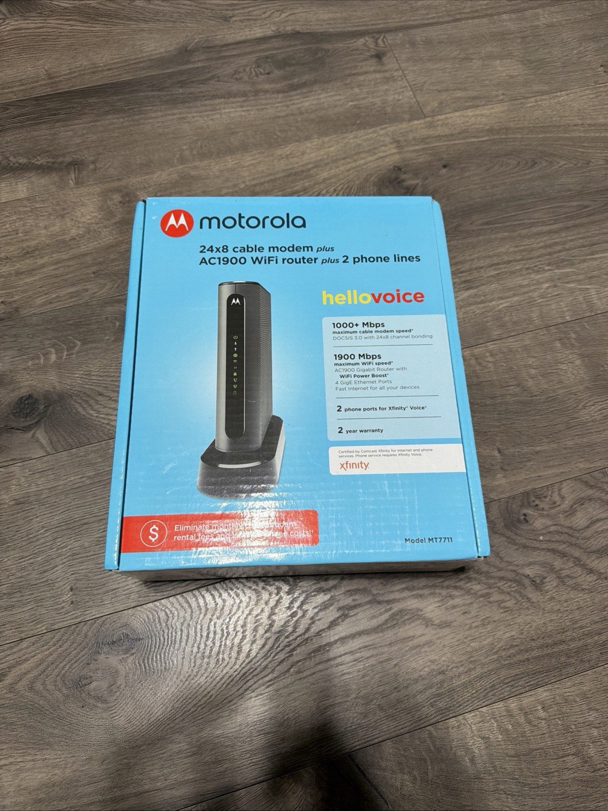Motorola MG7550 16×4 High Speed ​​Cable Modem Plus AC1900 WiFi Router