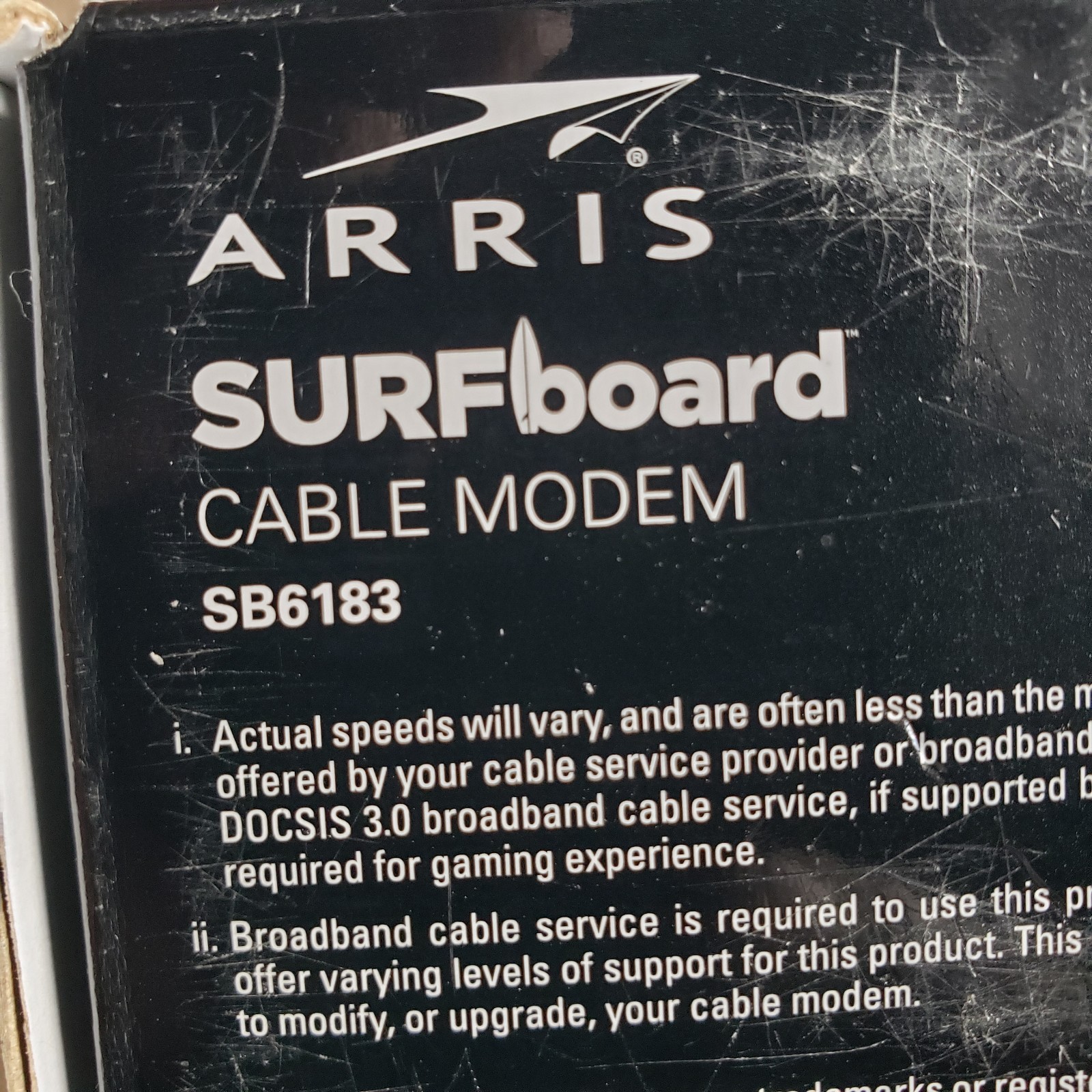 ARRIS SurfBoard SB6183 686 Mbps Cable Modem – White – Brand New