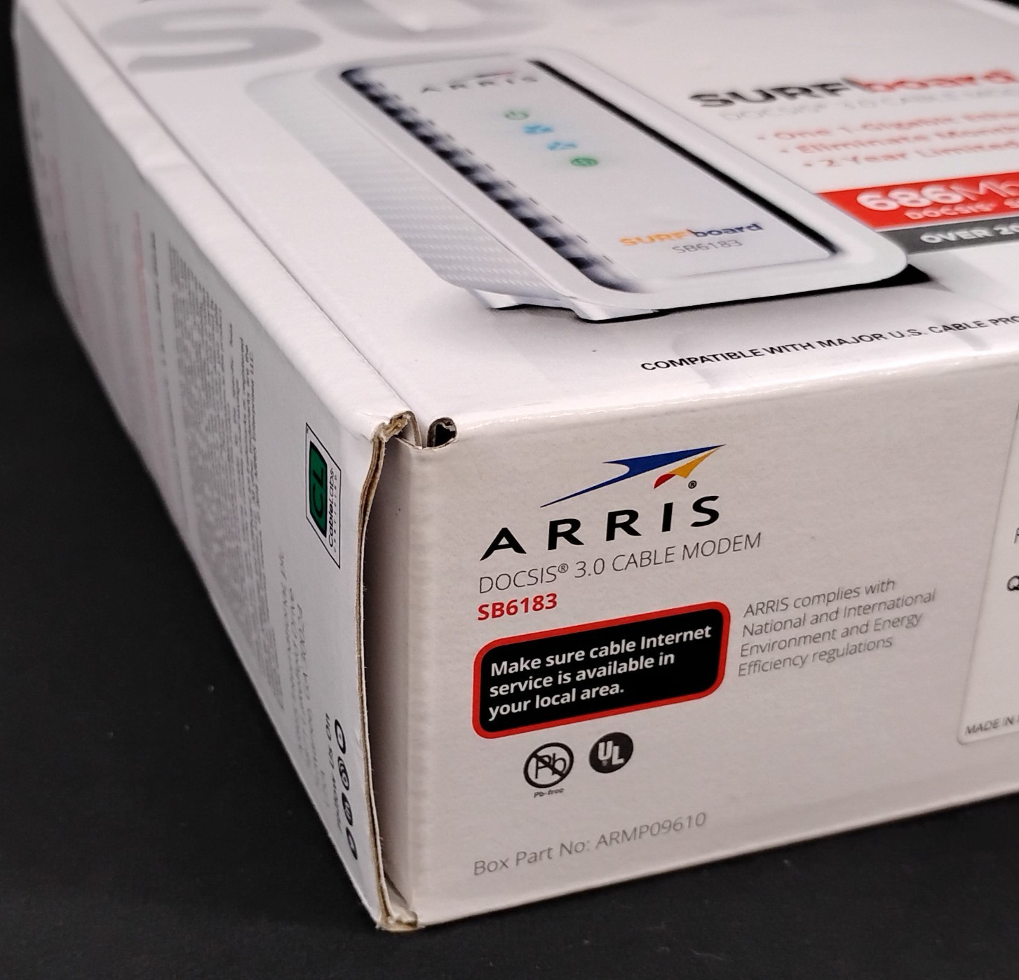 ARRIS SURFboard SB6183 DOCSIS 3.0 Cable Modem Sealed 16×4 Gigabit Xfinity Cox