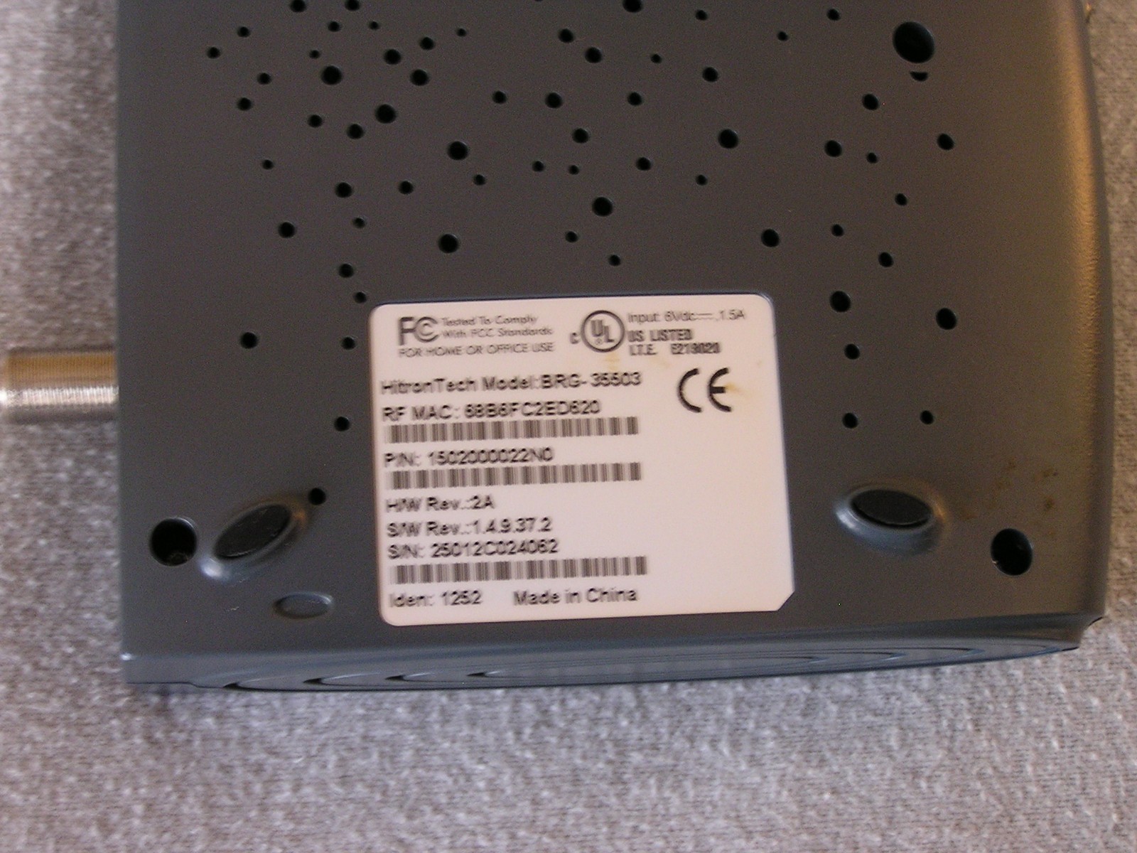 ZyXEL BRG35503 Cable Modem DOCSIS 3.0 IPV4 & IPV6 compatible