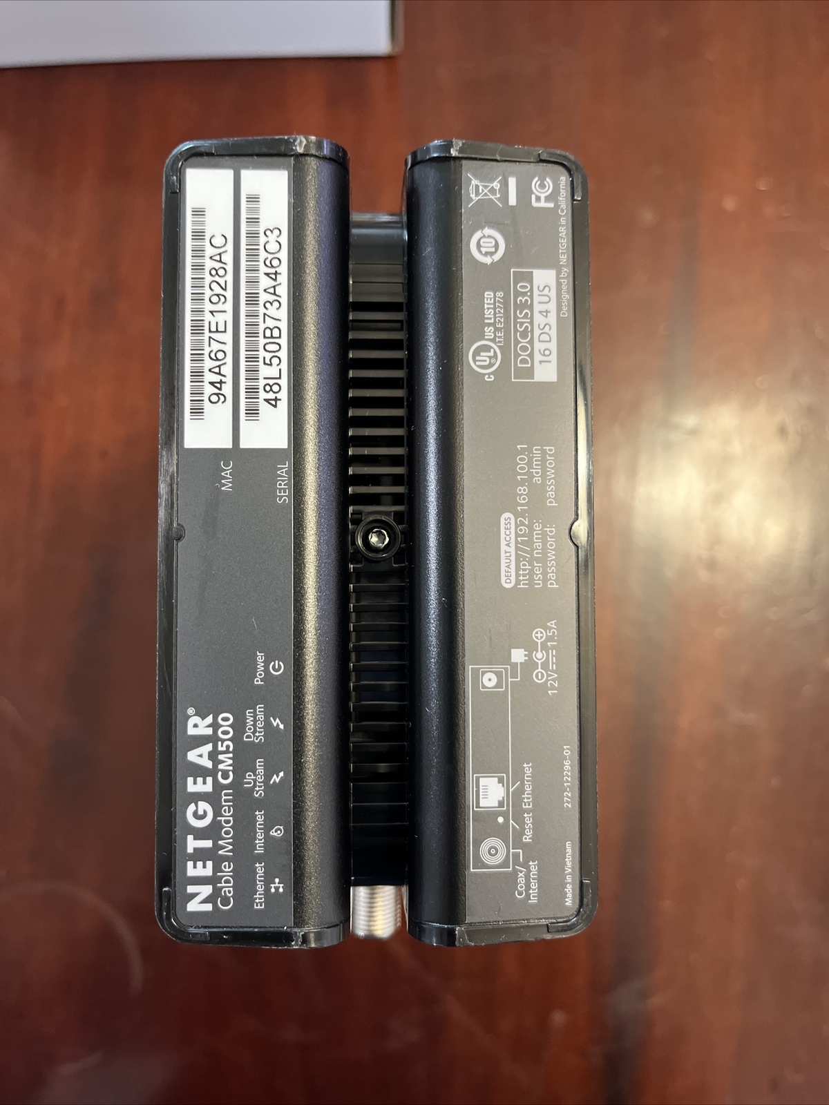 NETGEAR Cm500-1aznas 16×4 DOCSIS 3.0 Cable Modem Max Download Speeds of 686mbps