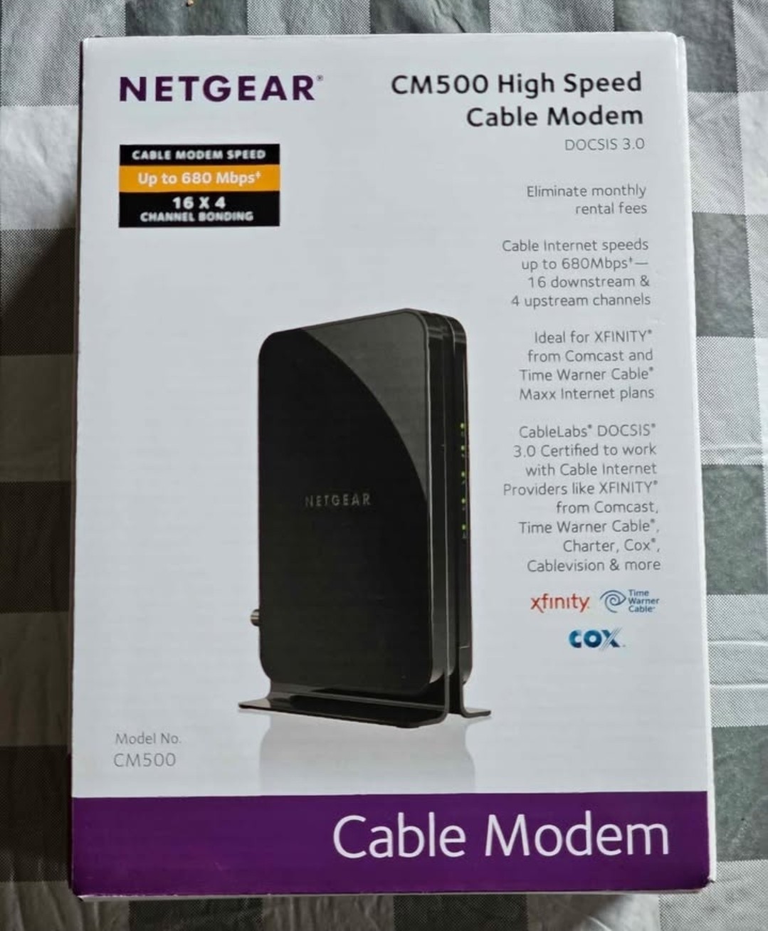 NETGEAR CM500 Black Cable Modem