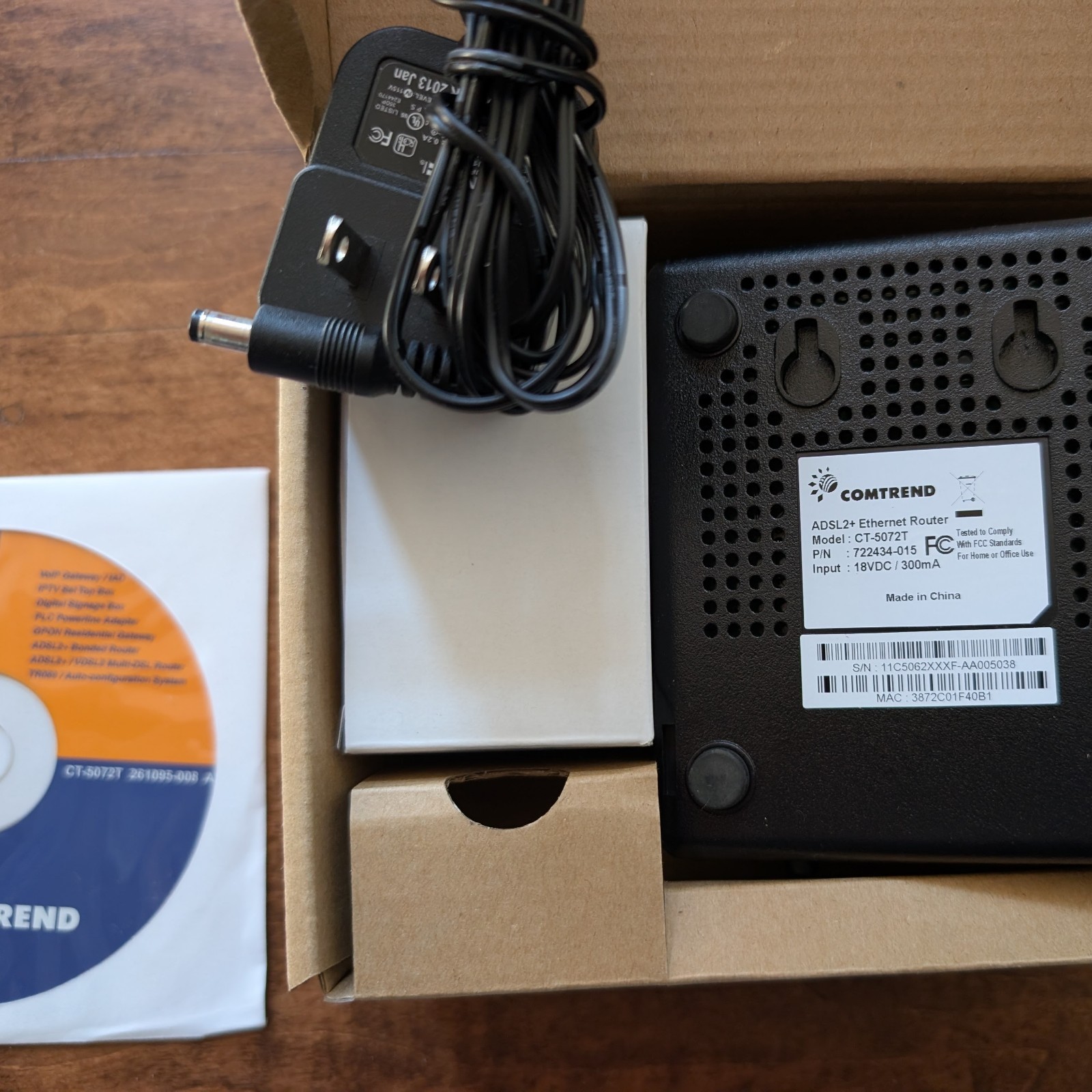 Comtrend CT-5072T ADSL2+ Modem with Power Supply – DSL Router