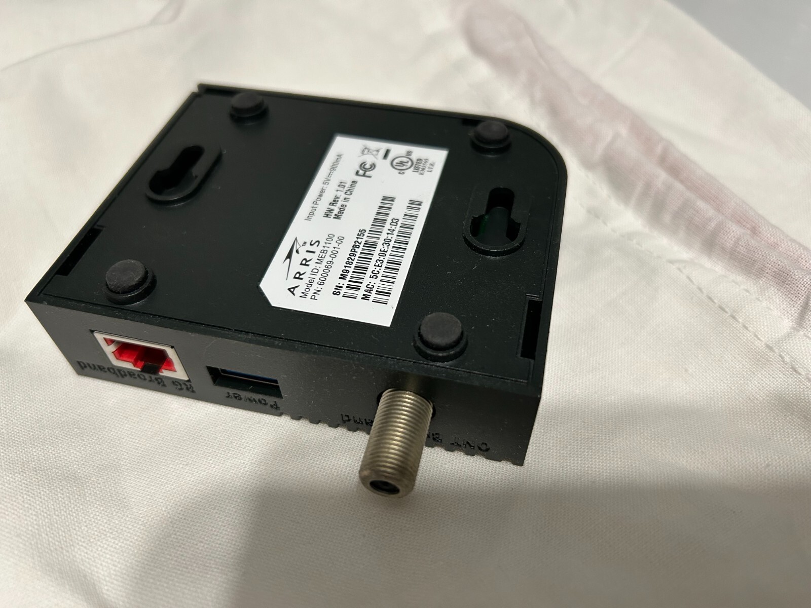 Arris MEB1100 MoCa to ETHERNET Bridge Frontier Fios