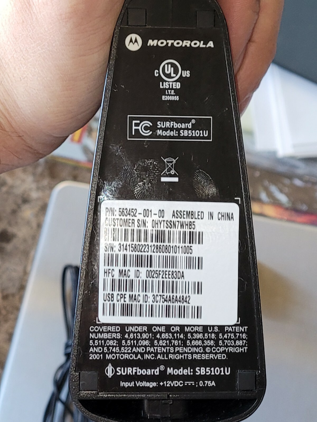 Motorola Surfboard SB5101U Cable Modem