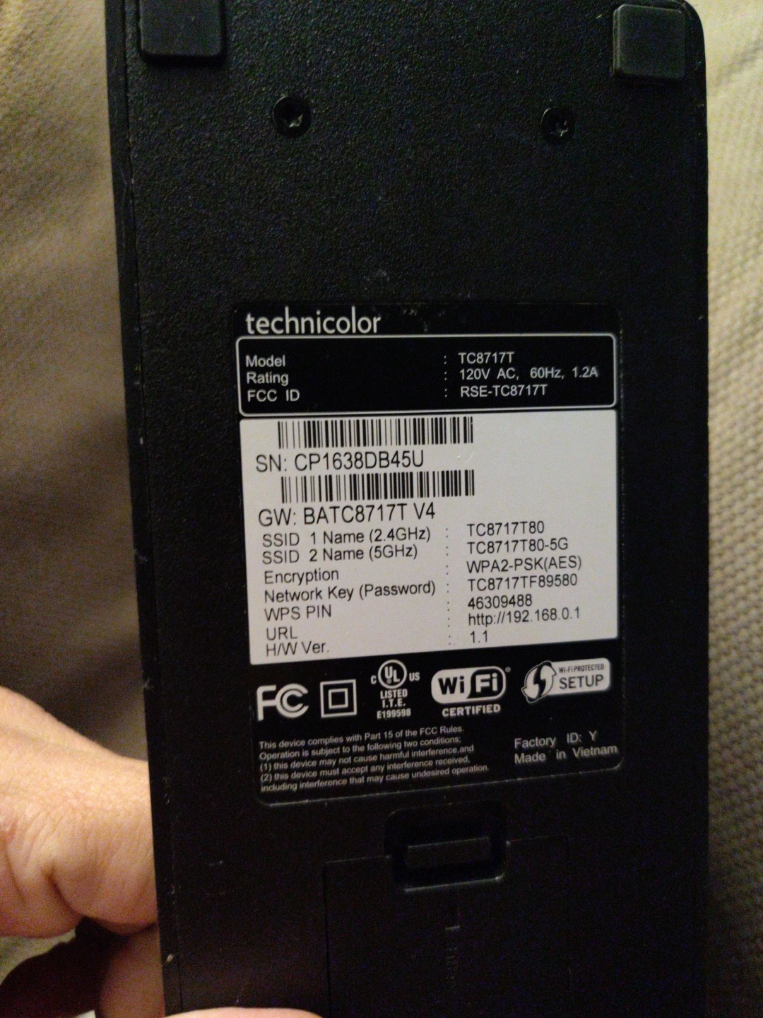 Technicolor TC8717T DOCSIS 3.0 Wireless Modem