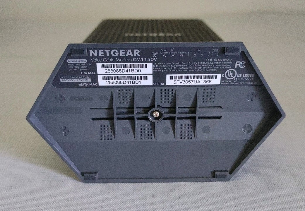 NETGEAR CM1150V Nighthawk Cable Modem for Comcast XFINITY Voice