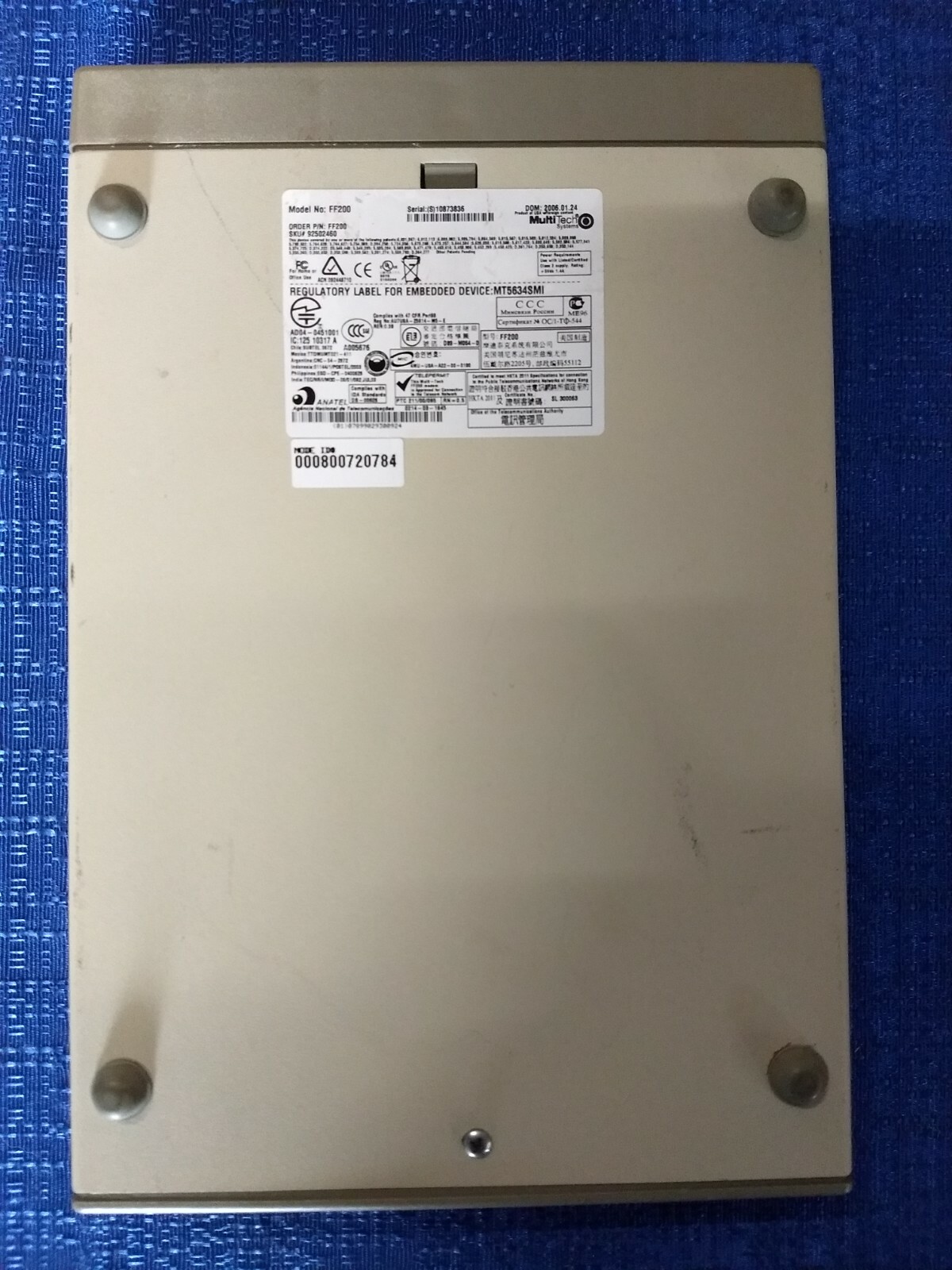 MultiTech Systems FaxFinder FF200 w/ Power Supply