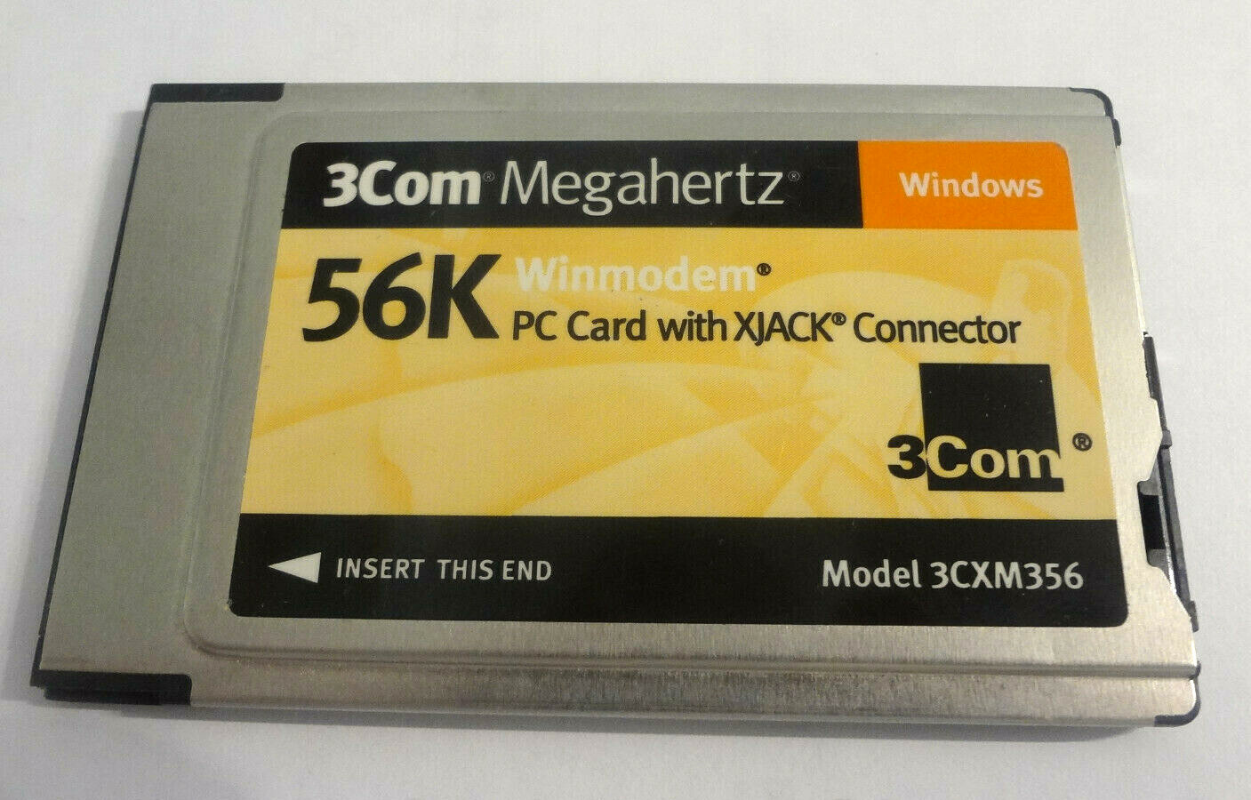 3Com Megahertz WinModem (3CXM356) 56 Kbps PCMCIA, w/CD, no cables, lightly used