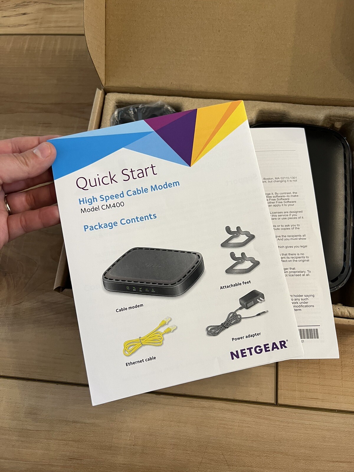 NEW NETGEAR CM400-1AZNAS 100 Mbps Modem high Speed DOSCSIS 3.0