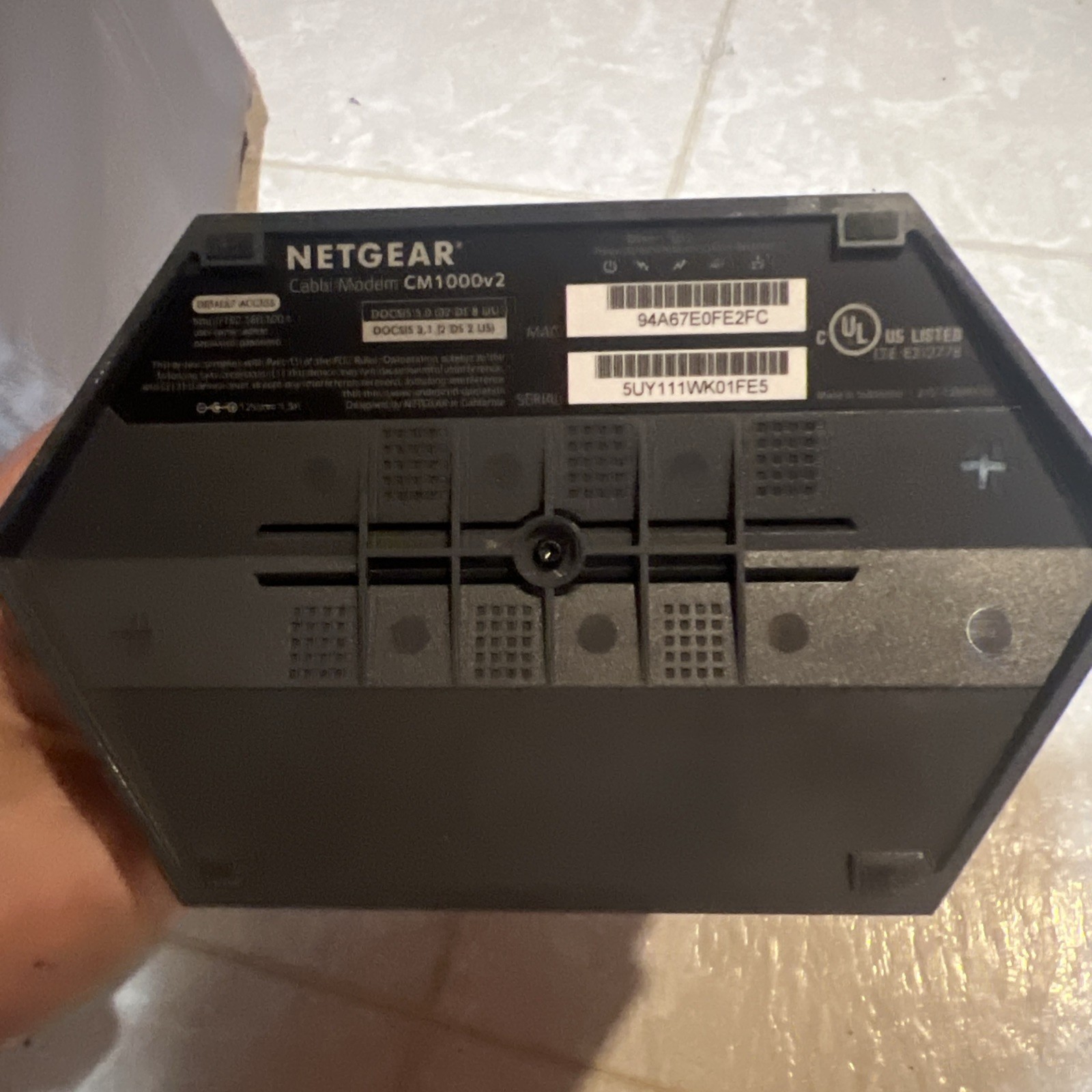 NETGEAR CM1000 DOCSIS 1000Mbps Cable Modem (CM1000-1AZNAS)