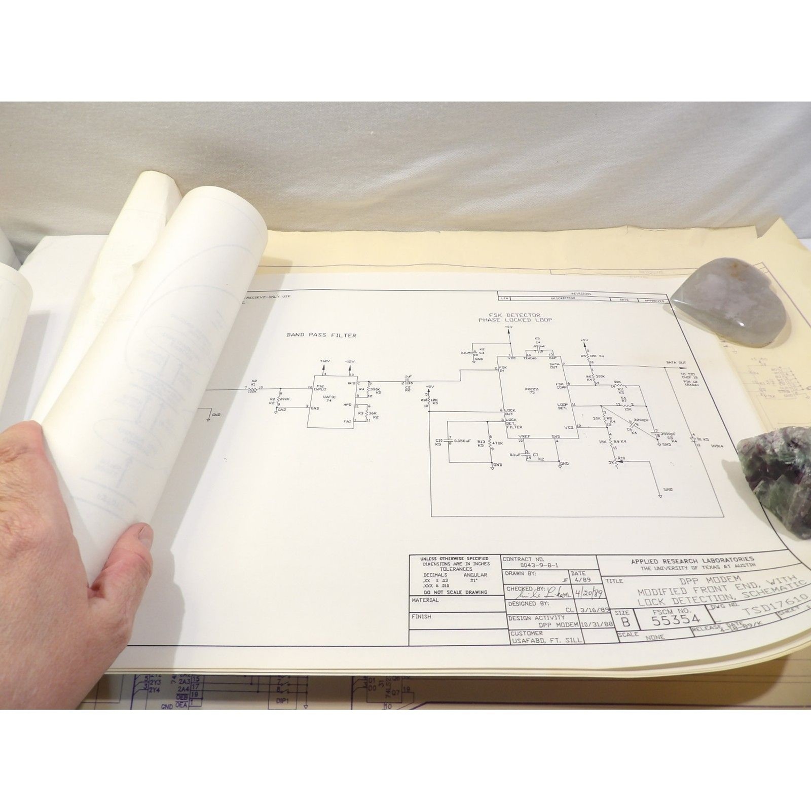 Vintage DPP Modem schematics, drawings, 1989 drawing package, blueprints