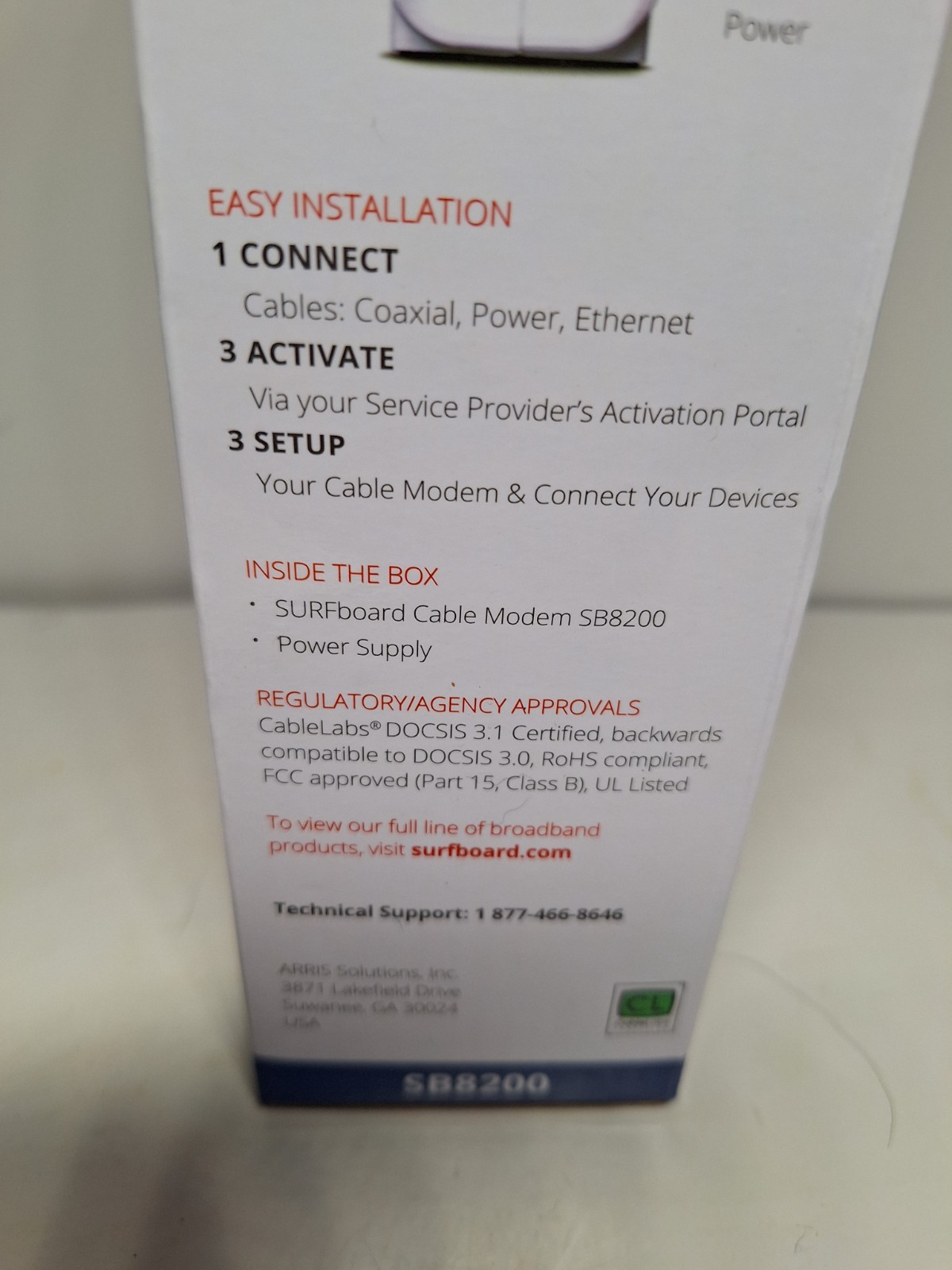 Motorola Arris SURFboard Modem 400 Series SB6141 343 Mbps DOCSIS 3.0 Ethernet