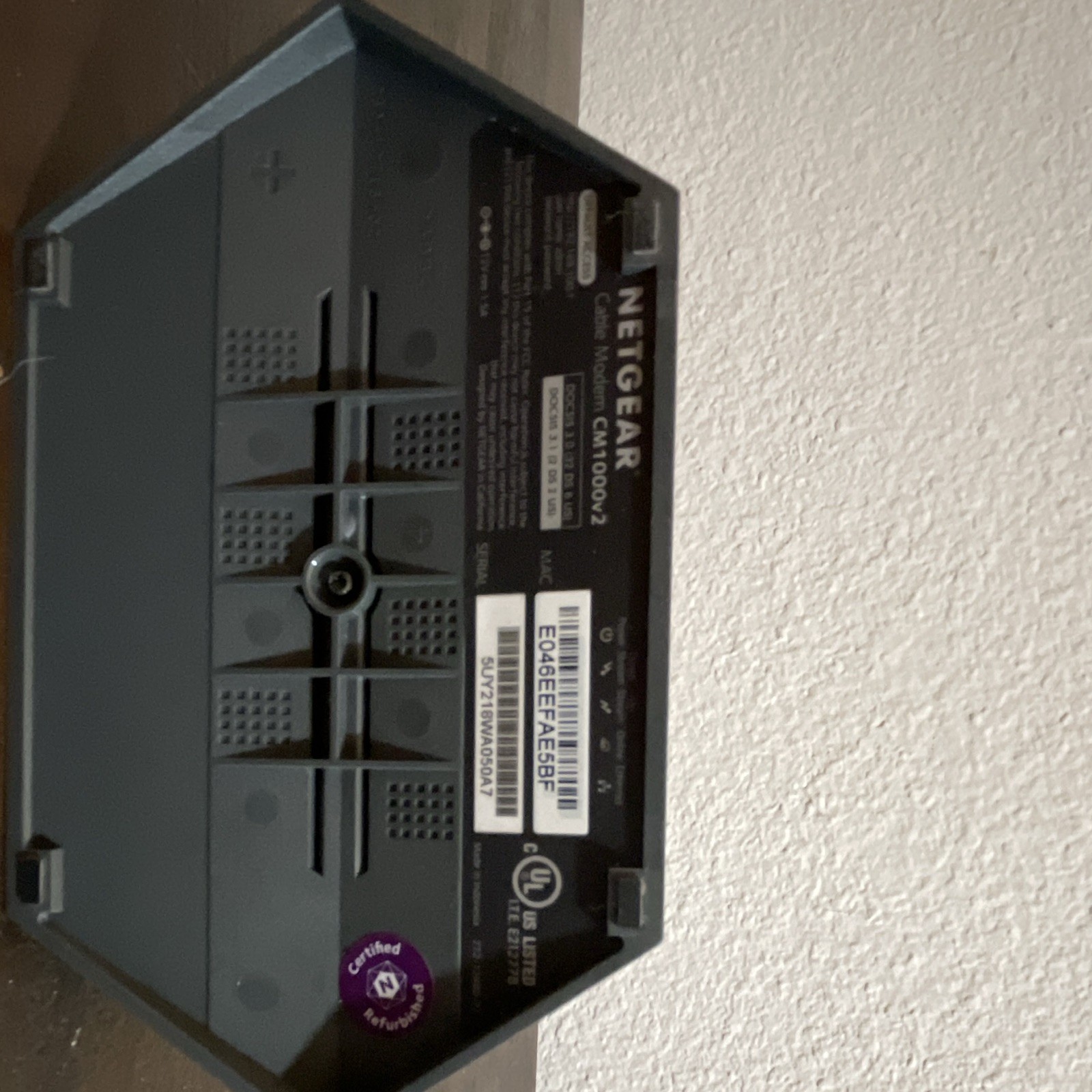 NETGEAR CM1000v2 DOCSIS 3.1 Cable Modem 1Gbps