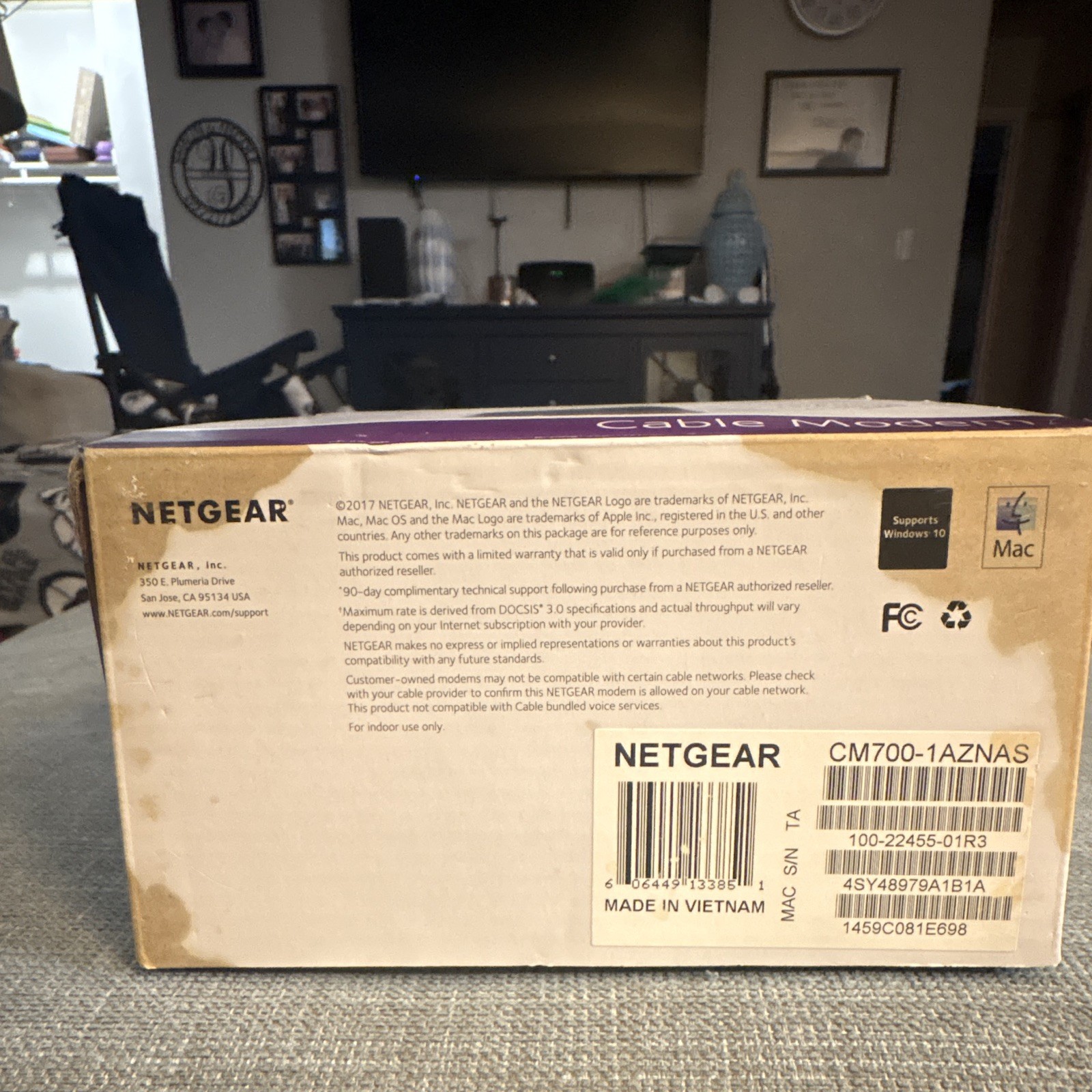 NETGEAR CM700 Cable Modem DOCSIS 3.0 32×8 1.4 Gbps CM700-1AZNAS