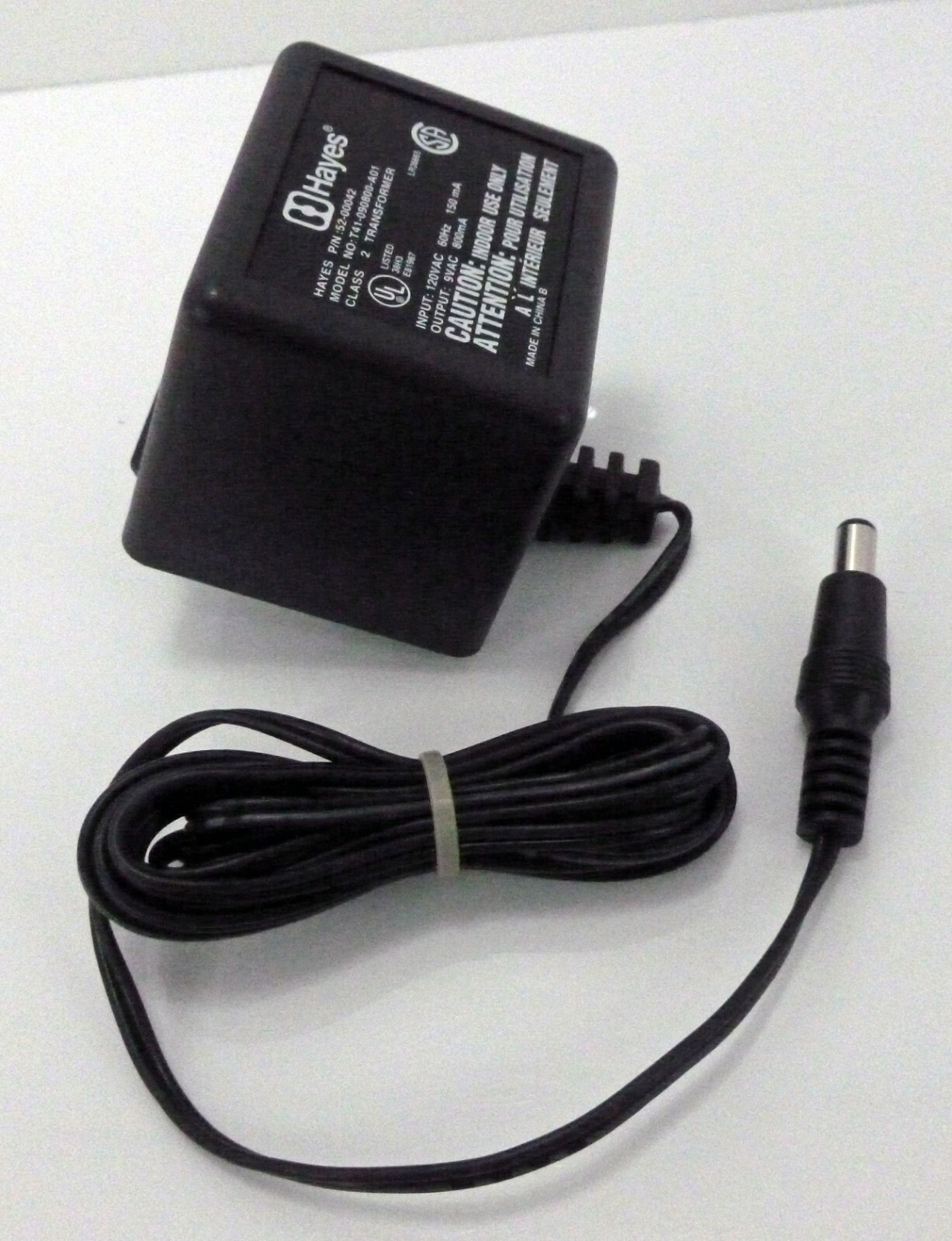 Hayes Power Adapter 52-00042 Model No. T41-090800-A01