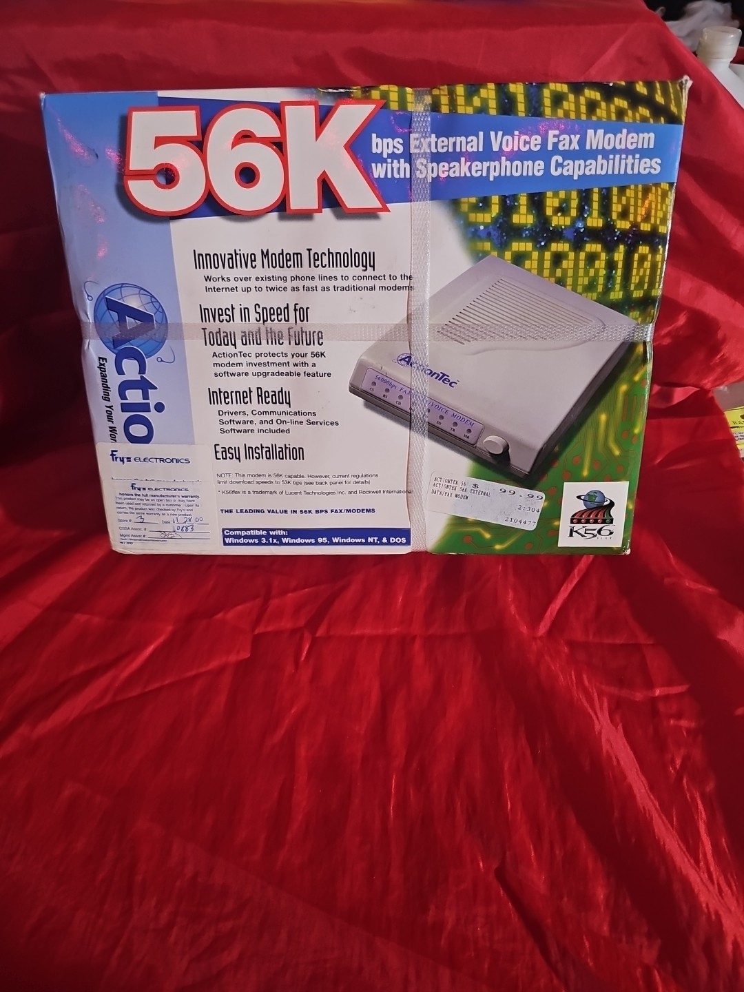 ActionTec 56k bps External Voice Fax Modem With Speakerphone Capabilities New…