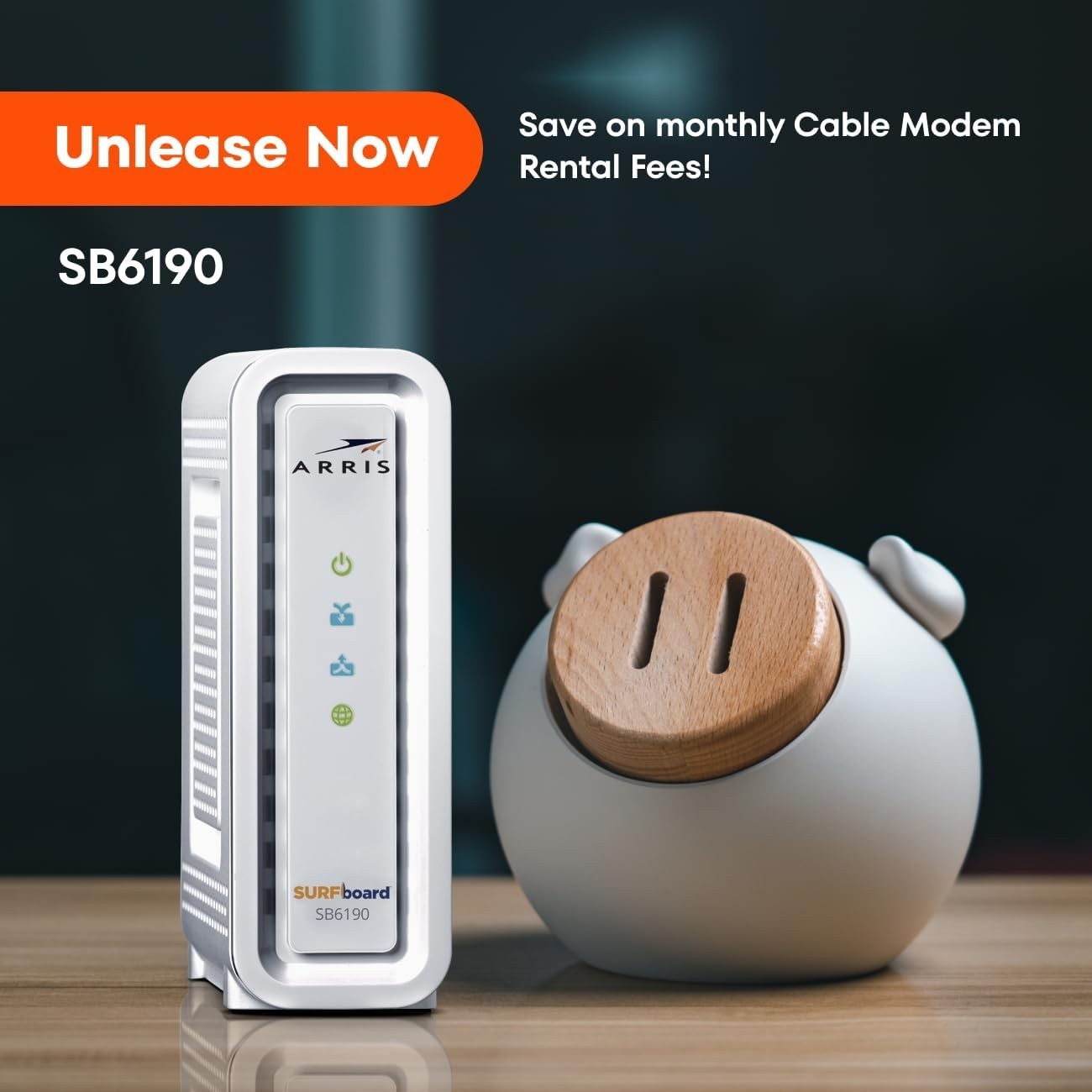 ARRIS SURFboard SB6190 32×8 DOCSIS 3.0 Cable Internet Modem Gaming Stream 800 Mb